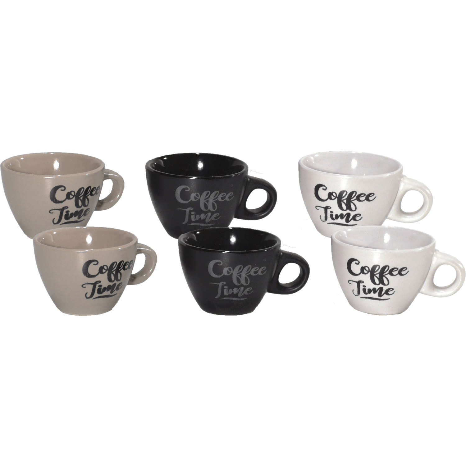 GUSTO CASA - Tazzine da caffè 6 pezzi in stoneware 10 cl